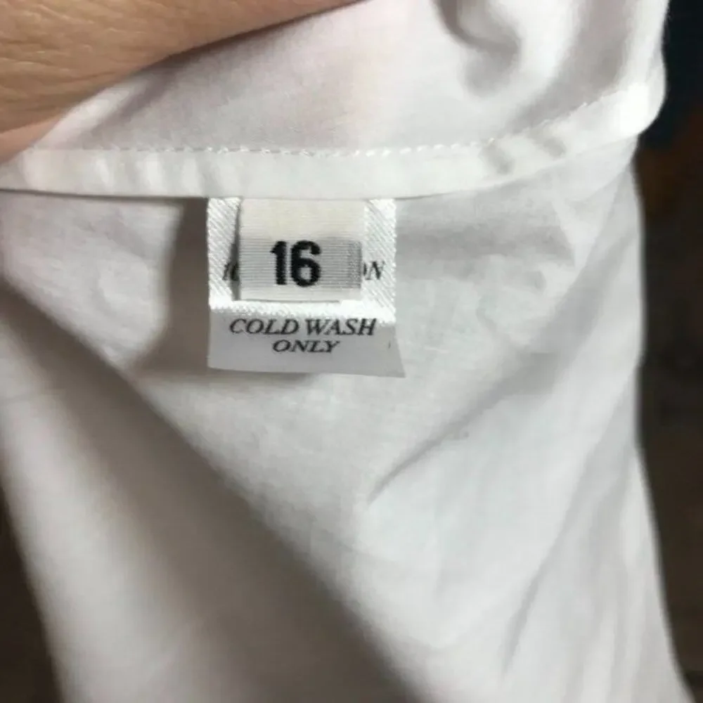 CARESTE Hearst Top White Sleeveless Poplin Boxy Fit, 16 - $395 - Picture 9 of 9
